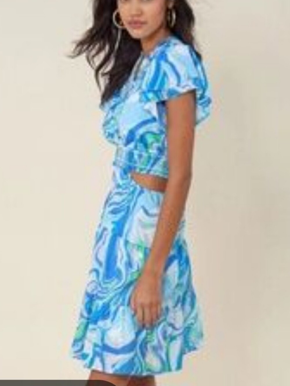 Hale Bob Open At Sides Mini Dress Size Medium